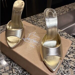 Christian Louboutin Metallic Gold Heels